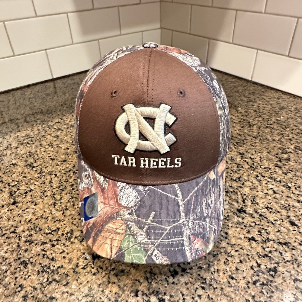 UNC Tar Heels Camo Captivating HEADGEAR Hat Strap Back Polyester